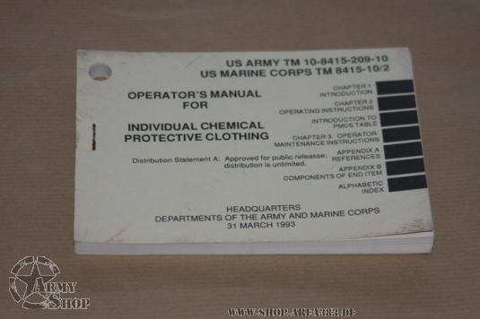 Manual CHEMICAL CLOTHING
