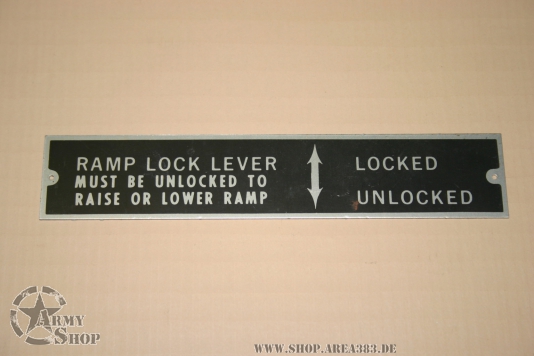 Data Plate Ramp Lock 145mmx28mm