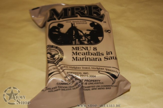 Meal Ready to Eat Meatballs in Marinara Sauce NO.8