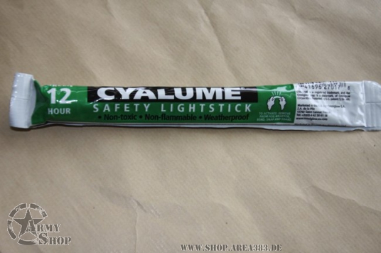 CHEMLIGHT LIGHTSTICK, green, 6-inch, 12-hours