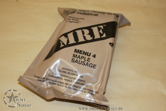 (MRE) Meal Ready to Eat maple sausage NO.4