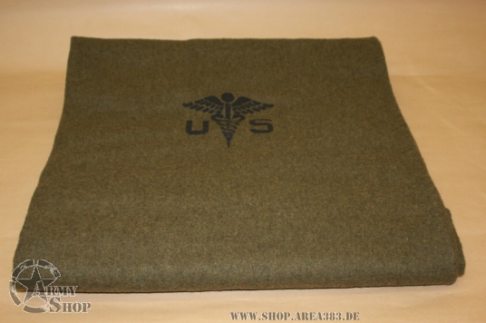 Wool BLANKET US Army OD Green  Military