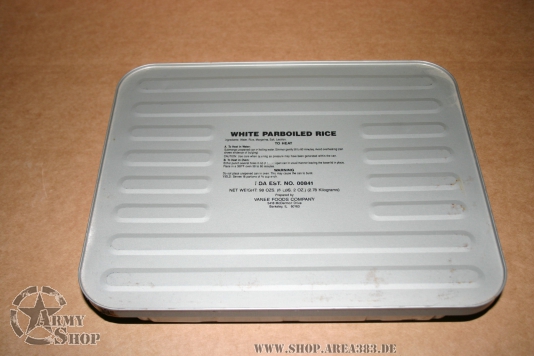 US Army White Parboiled Rice 18 Gi,s