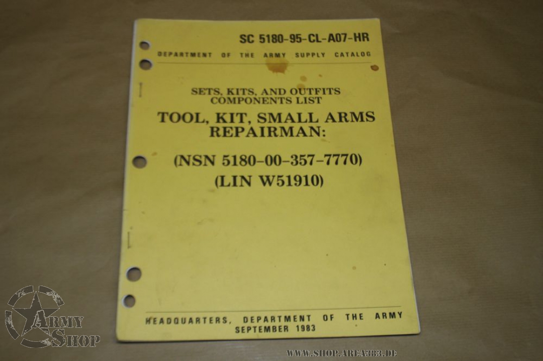 SC 518095CLA07HR Tool Kit Small Arms