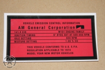 Decal Emission Control 126mmx66mm