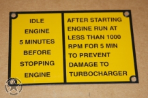 PLATE,INSTRUCTION M35 Army Truck