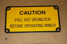 Winch PLATE,INSTRUCTION M35 Truck