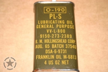 US Army O-190 Lubricating Oil General Purpose