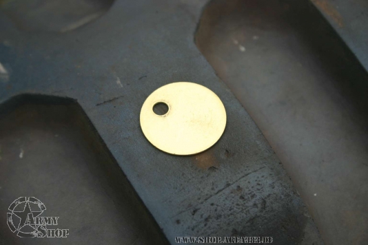 US Army Plate Marking Messing z.B für Schlüsselanhänger