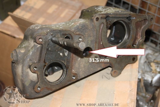 Gehäuse Verteilergetriebe Willys MB ( 31,5 mm Bolzen)