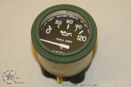 GAUGE, OIL 24 volts 120 PSI (without Clamp)