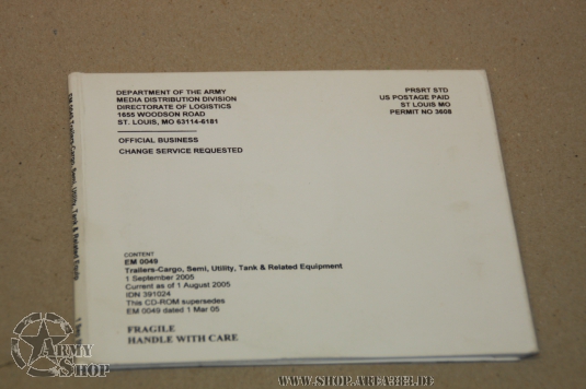 US Army, Technical Manual CD Trailer Semi Tank