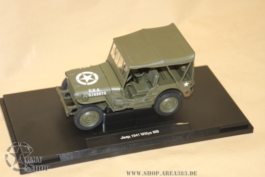 1941 JEEP WILLYS MB WW2 1/18 scale model by WELLY