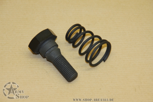 Schraube mit Feder Ölfilterdeckel Willys MB