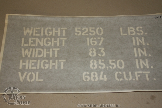 Stencil Shipping Dodge WC 51