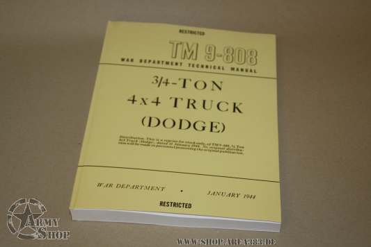 Dodge WC Technical Manual TM 9-808 3/4 Ton (354 pages)