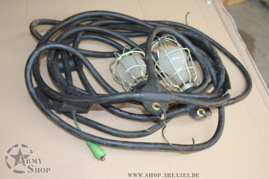 US Army Zeltbeleuchtung 110  V   	LIGHT,EXTENSION