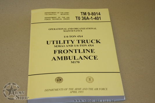 M38A1 TM 9-8014 M170 Repair Manual (reprint) Englisch