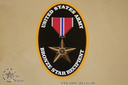 autocollant Sticker Bronze Star Recipient 125mm x 79 mm