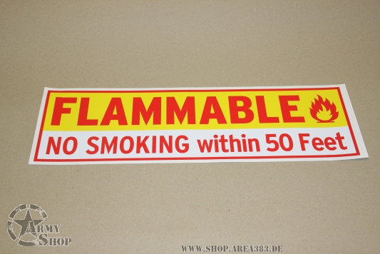 Decal FLAMMABLE 50 cm x 14,5 cm