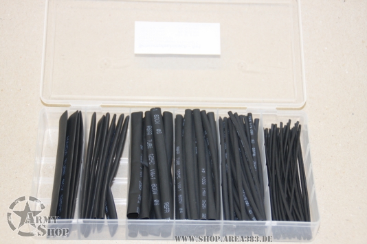 Schrumpfschlauch Set 100-teilig in Schwarz