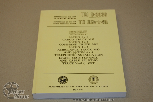 TM 9-8030 M37 3/4 Ton Dodge US Army Manual 466 pages