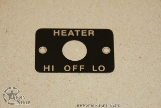 Data Plate Heater HI-OFF-LO﻿