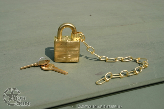 US Army Padlock Nr.4 with chain