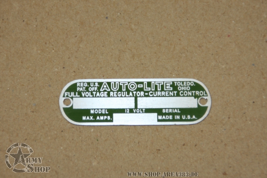 Plate Regulator 12V Auto Lite