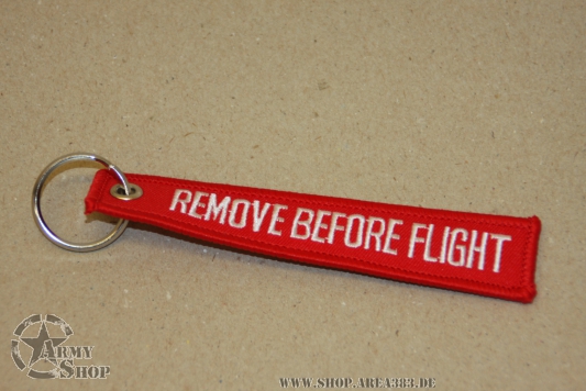 Schlüsselanhänger REMOVE BEFORE FLIGHT