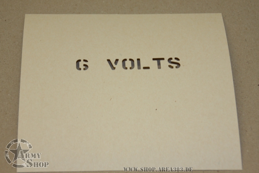 Lackierschablone 6 volts 1/2