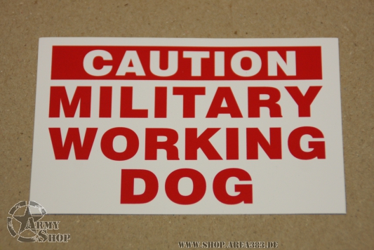 Aufleber  MILTARY WORKING DOG