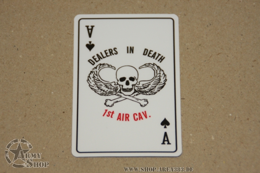autocollant Sticker US ARMY VIETNAM DEATH CARD 83 mm x 62 mm