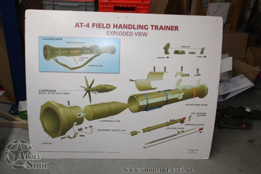 AT4 Field Handling 92 cm x 114 cm  Lehrtafel US Army