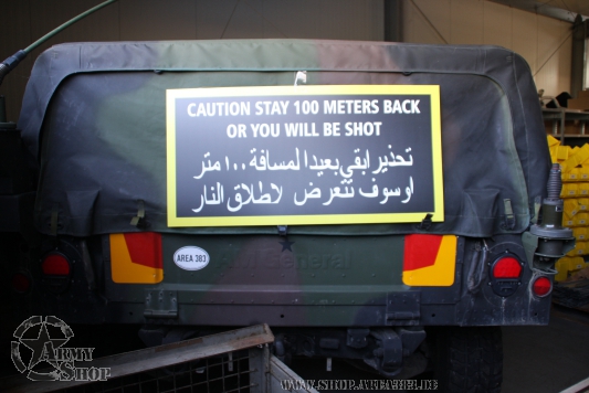 Kunststoffschild STAY BACK 100 cm x 49,7 cm