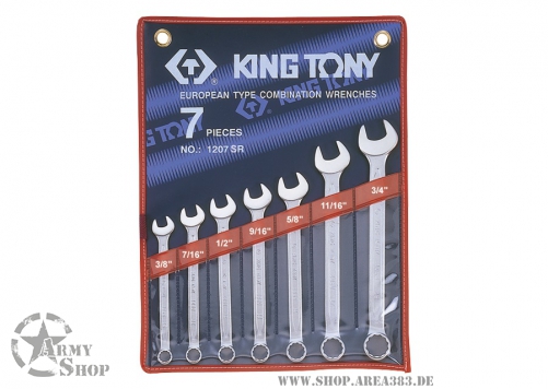 Zoll Kombischlüssel-Set - 7 tlg. (KING TONY TOOLS)