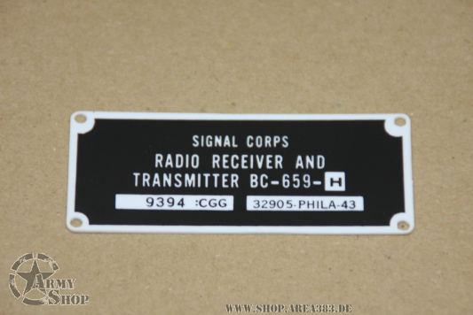 Plate RADIO BC659 ( PVC )