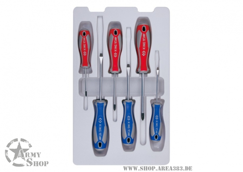 Slotted and PHILLIPS® screwdriver set - 6pcs  King Tony