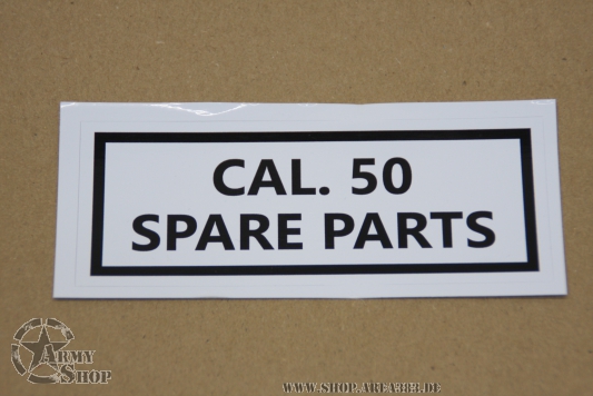 Sticker CAL.50 Spare Parts