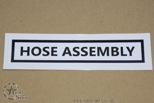 Aufkleber  HOSE ASSEMBLY