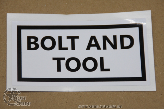 Aufkleber   Bolt and Tool