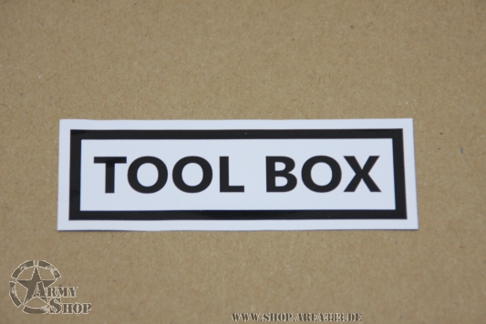 Aufkleber   TOOL BOX