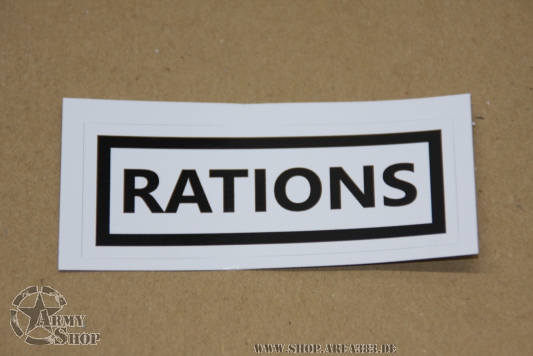 Aufkleber  RATIONS