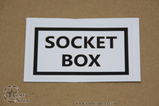 Aufkleber   SOCKET BOX