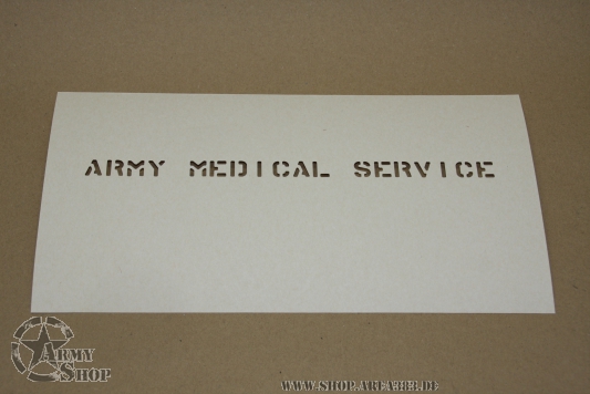Stencil ARMY MEDICAL SERVICE 1/2