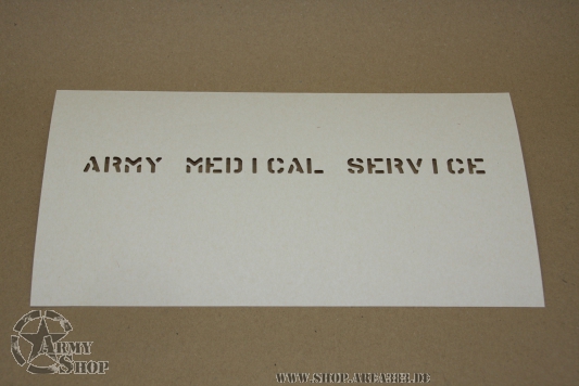 Schriftschablone ARMY MEDICAL SERVICE 1/2