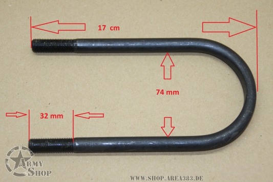 Blattfederbügel Early Ford  (32 mm Gewinde)