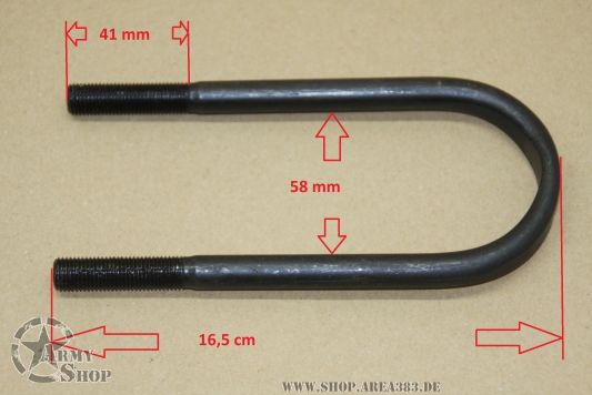 Blattfederbügel Early Ford  (41 mm Gewinde)