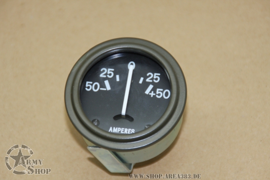 Amperemeter Willys MB  (OLIV) -50 / + 50
