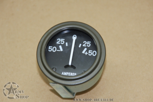Amperemeter Willys MB  (OLIV) -50 / + 50